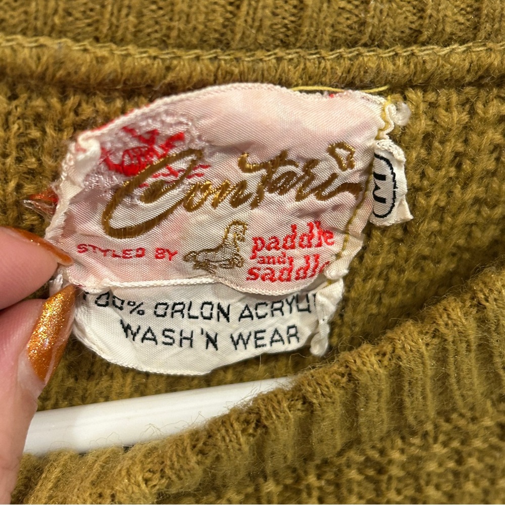 Women's vintage Fair Isle Crewneck Sweater - Picture 3 of 4